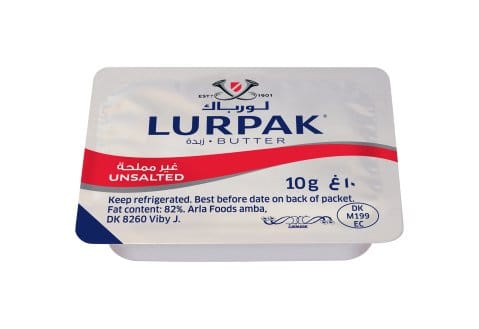 LURPAK UNSALTED PORTION BUTTER 100 X 10 GM