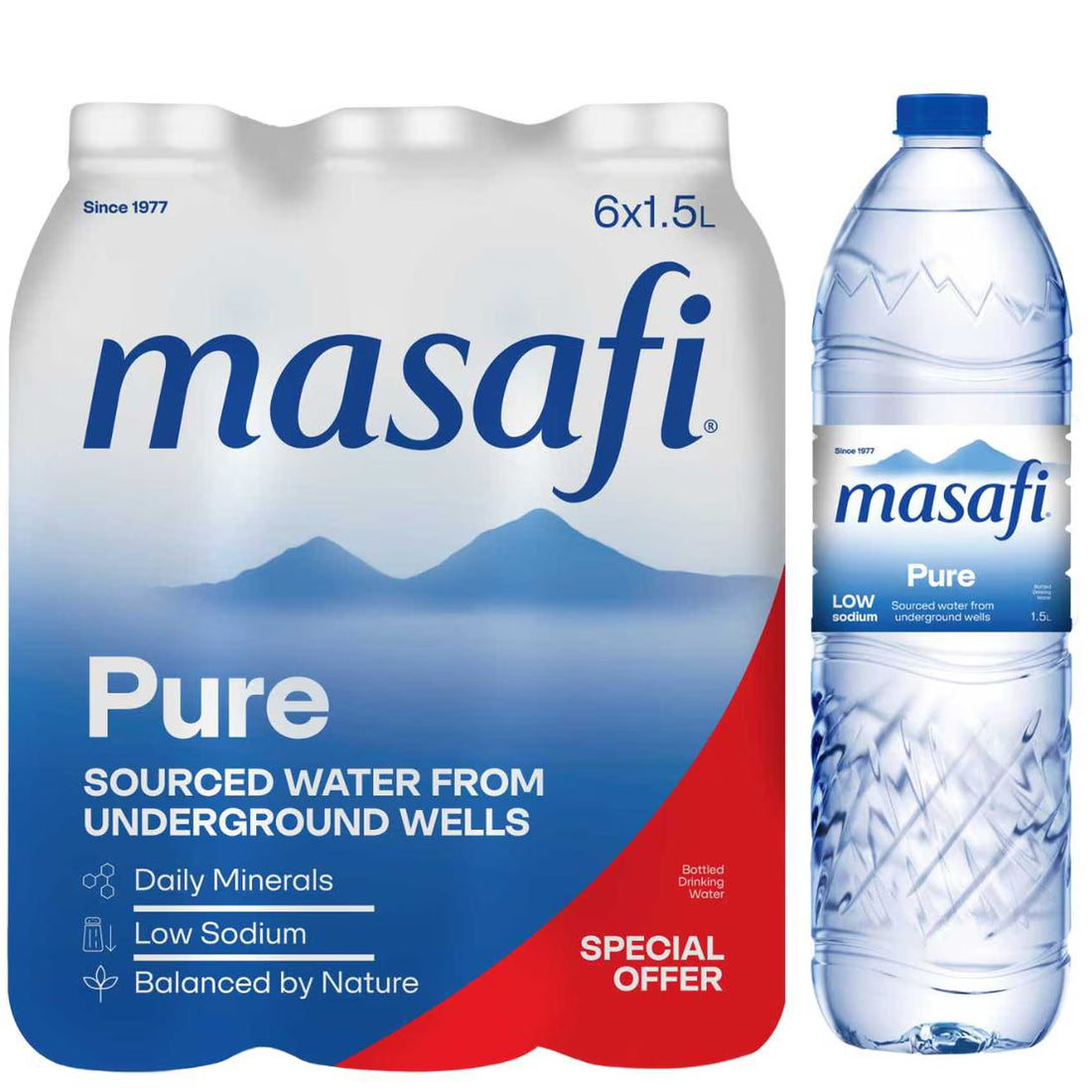 MASAFI WATER 12 X 1.5 LTR **( BIG ) *CARTON (Wholesale)