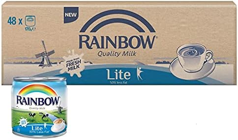 rainbow milk low fat lite 48 x 170 gm -wholesale