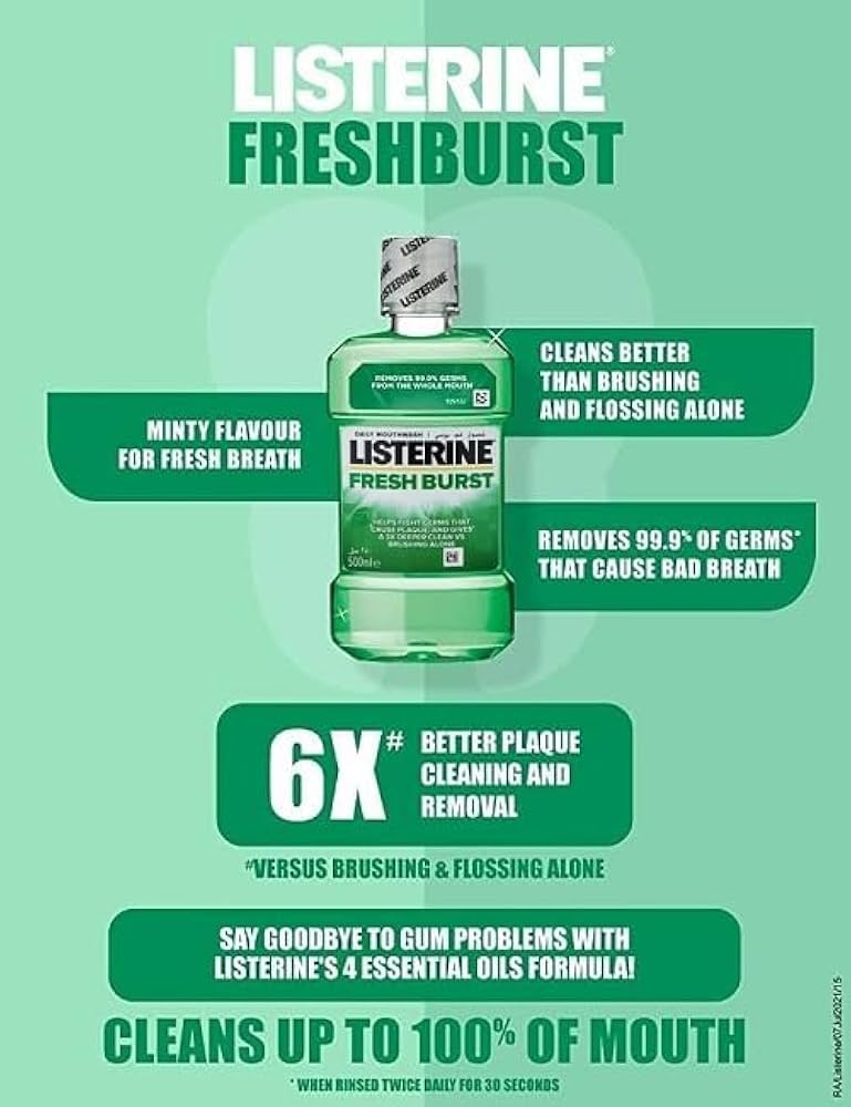 LISTERINE FRESH BURST MOUTH WASH  250 ML