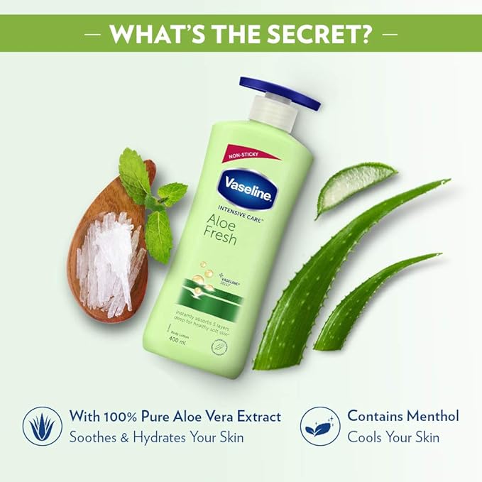 VASELINE INTENSIVE CARE ALOE FRESH BODY LOTION  400 ML