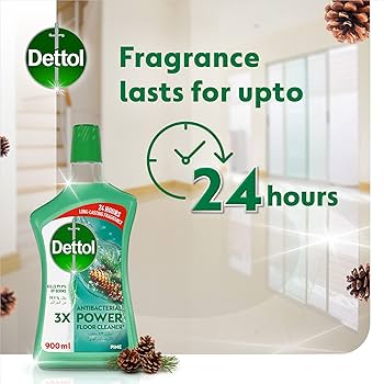 DETTOL PINE SCENTED FLOOR CLEANER 12 x 900 ML (  GREEN  ) ( SMALL )-WHOLESALE