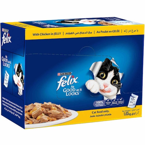 PURINA FELIX CHICKEN IN JELLY 12 X 85 GM