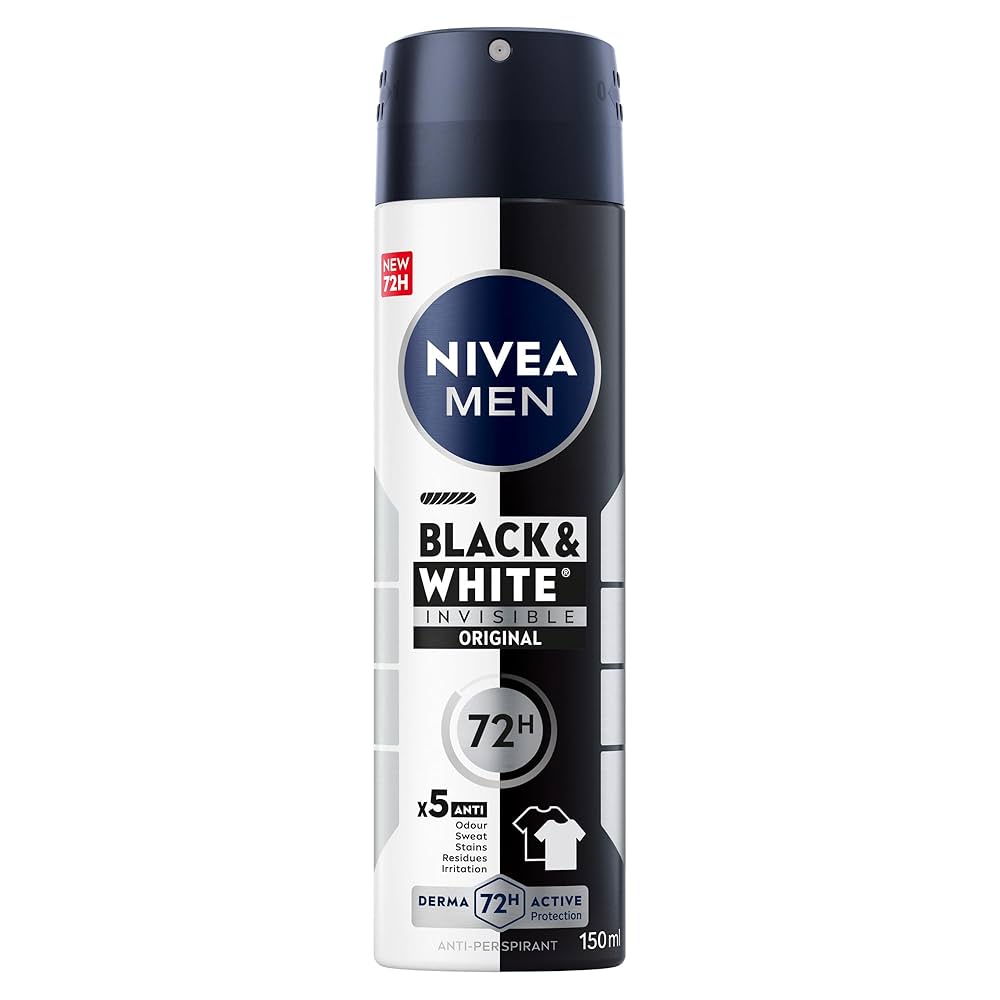 NIVEA MEN BODY SPRAY (BLACK & WHITE - ORIGINAL) 30 X 150 ML - Wholesale