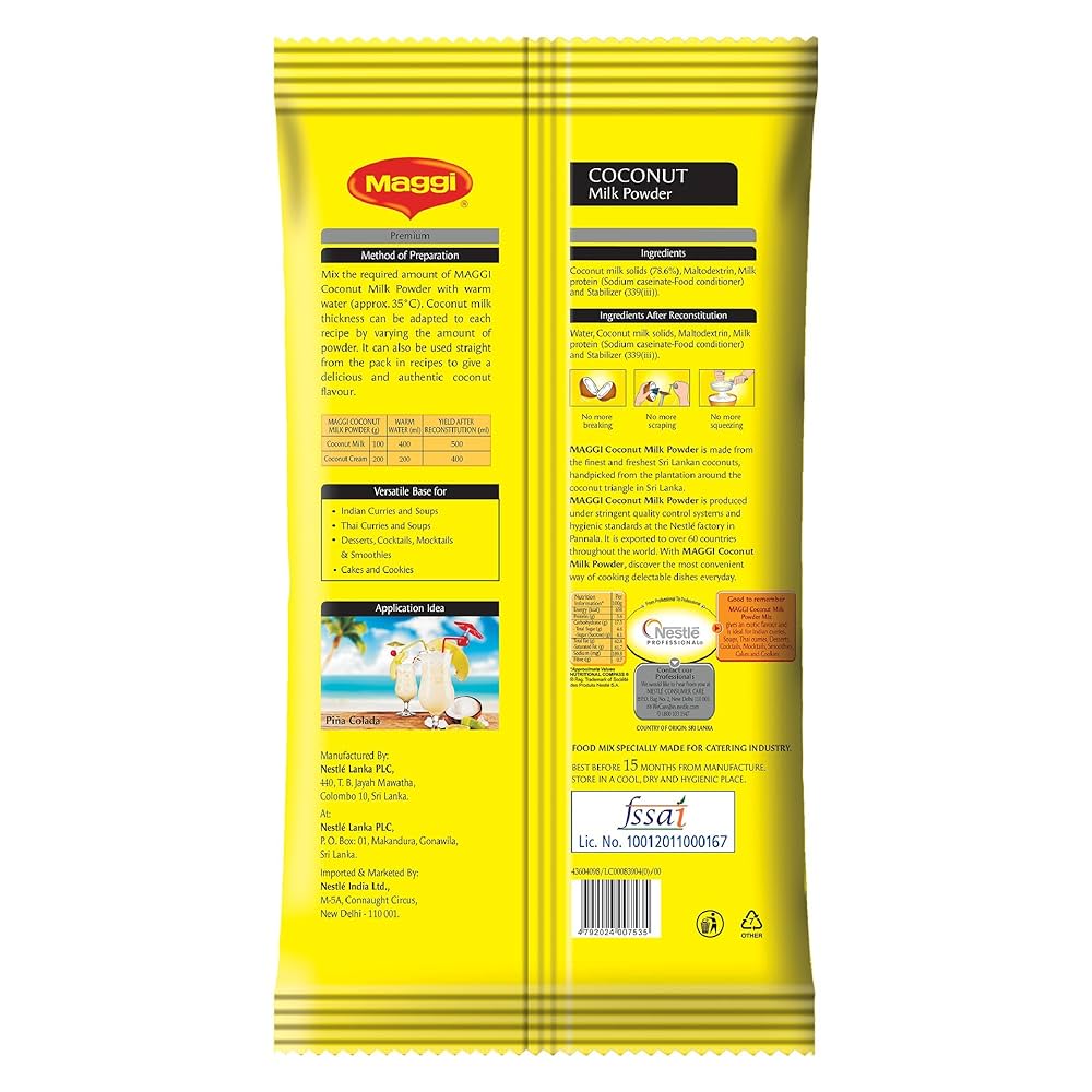 MAGGI COCONUT MILK POWDER 12 X 1 KG -Wholesale