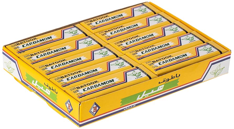 BATOOK CARDAMOM CHEWING GUM 50 X 20 X 5 STICKS - Wholesale