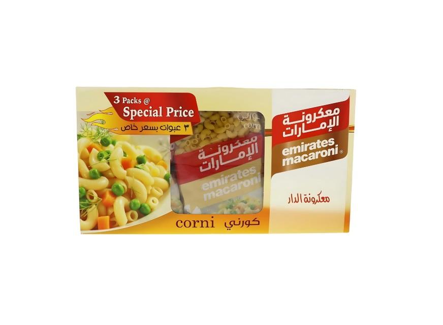 EMIRATES MACARONI CORNI 3 X 400 GM