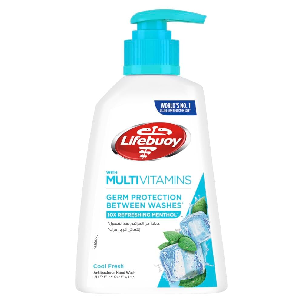 LIFEBUOY COOL FRESH ANTIBACTERIAL HAND WASH 12 X 200 ML (LIGHT BLUE) - Wholesale