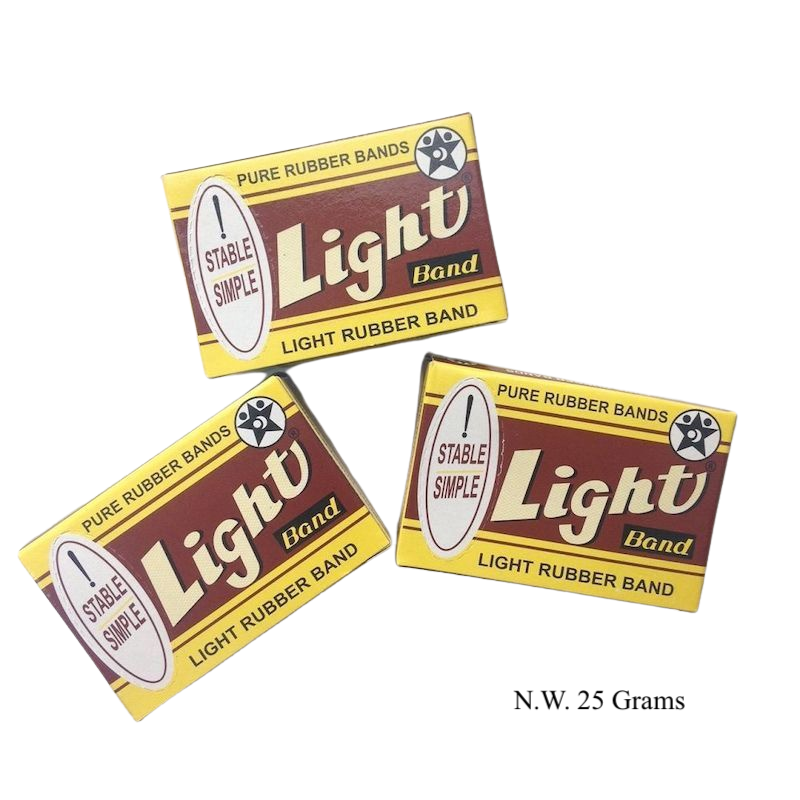 LIGHT PURE RUBBER BAND ( 25 GM ) 12 X 25 GM - WHOLESALE