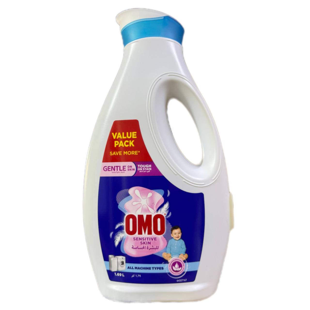 OMO SENSITIVE SKIN LIQUID GEL 1.69 LTR