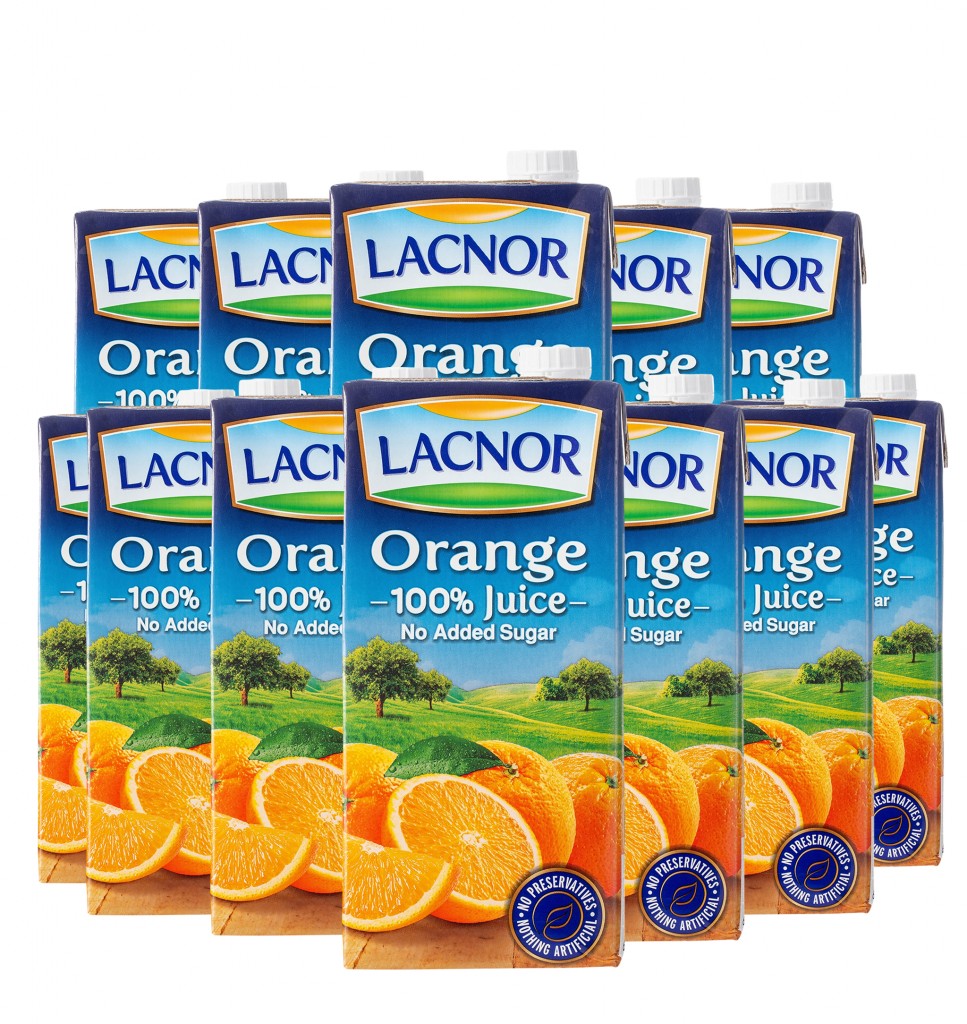 LACNOR **( JUICE ORANGE )** 12 X 1 LTR