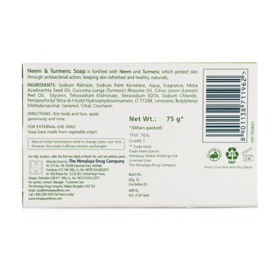 HIMALAYA NEEM & TURMERIC PROTECTING SOAP 72 X 125 GM - Wholesale