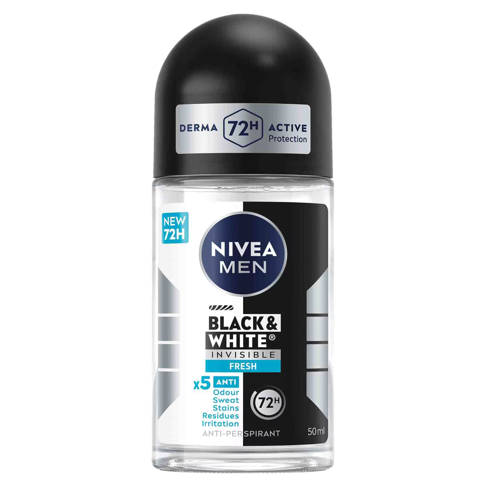 NIVEA MEN ROLL ON (BLACK & WHITE - FRESH) 30 X 50 ML - Wholesale