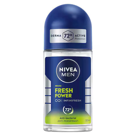 NIVEA MEN ROLL ON (FRESH POWER) 30 X 50 ML - Wholesale