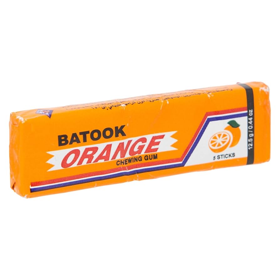 BATOOK ORANGE CHEWING GUM 20 X 5 STICKS