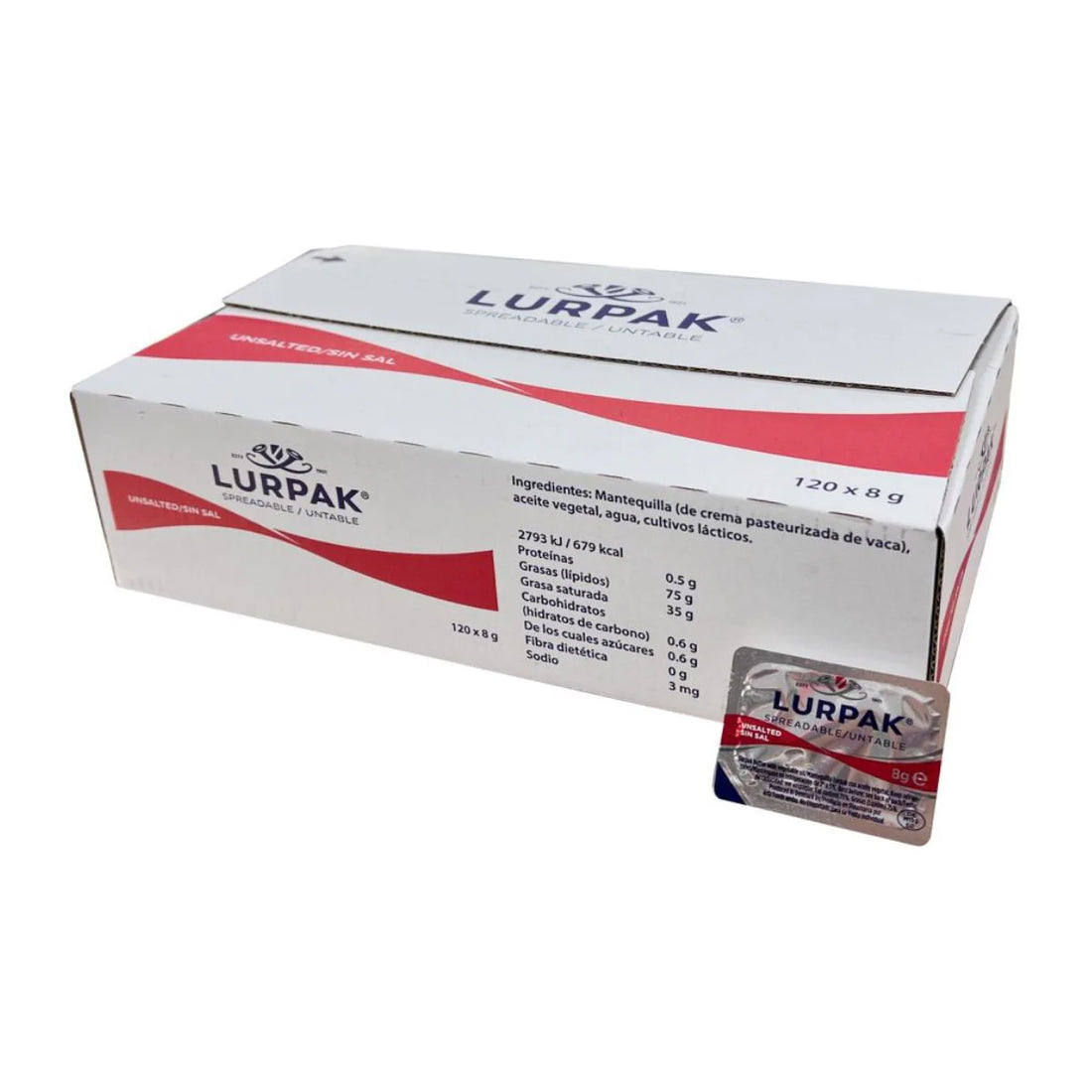 LURPAK UNSALTED PORTION BUTTER 6 X 100 X 10 GM - Wholesale