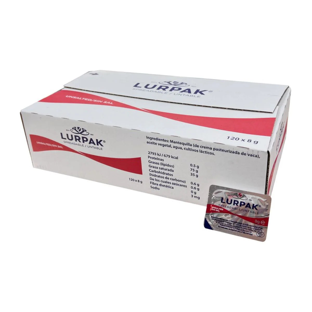 LURPAK UNSALTED PORTION BUTTER 6 X 100 X 10 GM - Wholesale