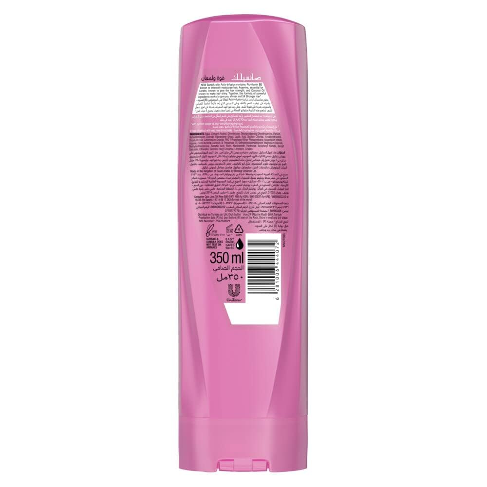 SUNSILK STRENGTH & SHINE SERUM CONDITIONER 350 ML (PINK)