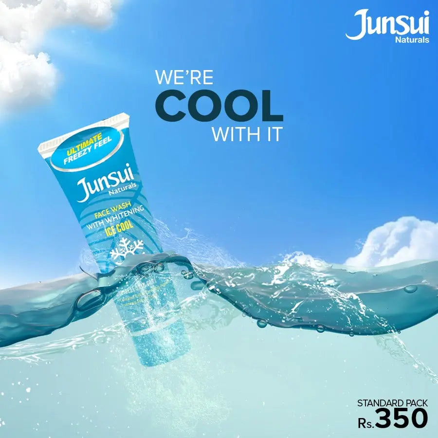 JUNSUI WHITENING ICE COOL FACE WASH  144  X 100 ML - Wholesale