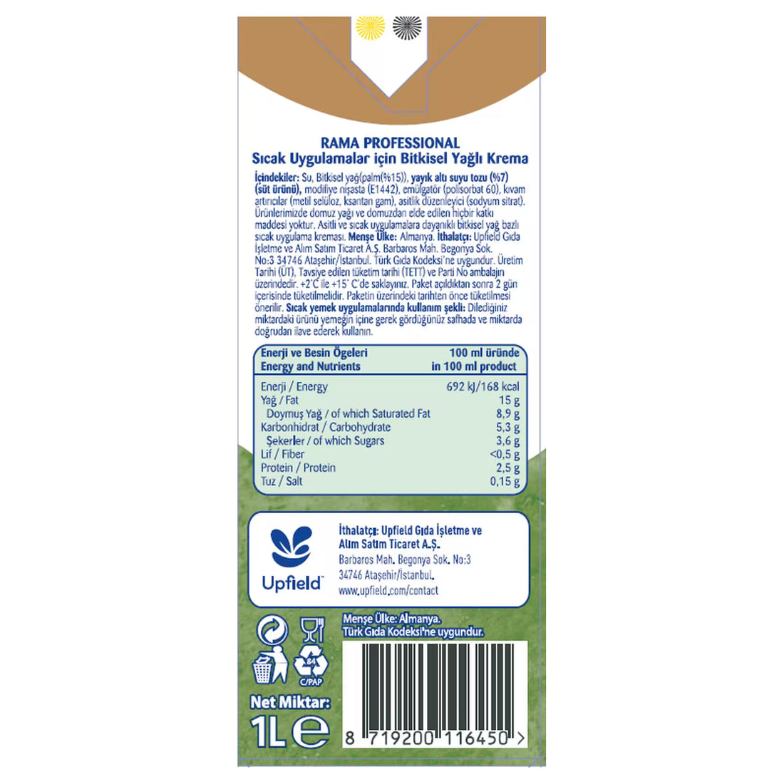 RAMA PROFESSIONAL COOKING CREAM 1 LTR