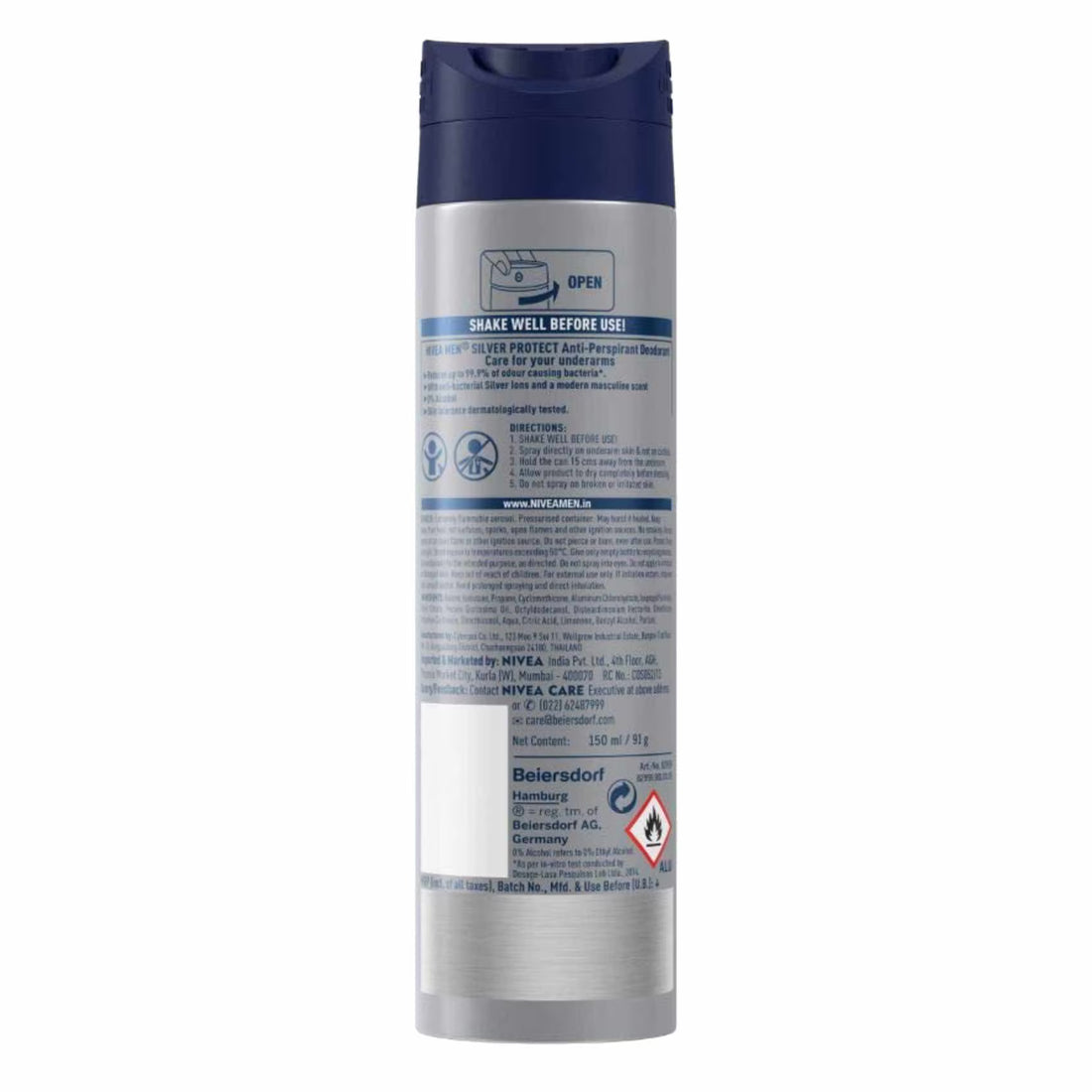 NIVEA MEN BODY SPRAY (SILVER PROTECT) 30 X 150 ML - Wholesale