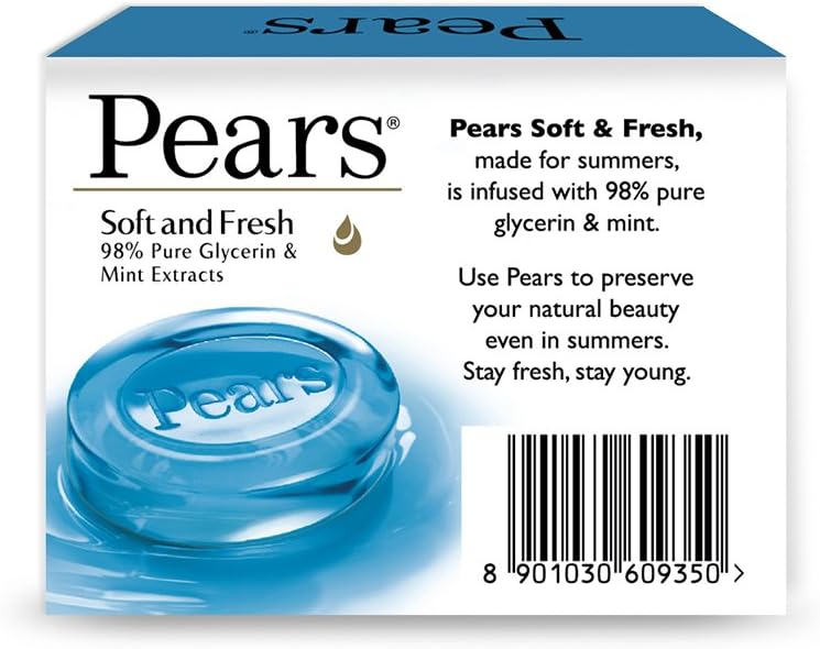 PEARS SOFT & FRESH SOAP BAR 125 GM (BLUE)