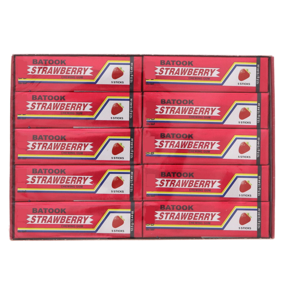 BATOOK STRAWBERRY CHEWING GUM 50 X 20 X 5 STICKS - Wholesale