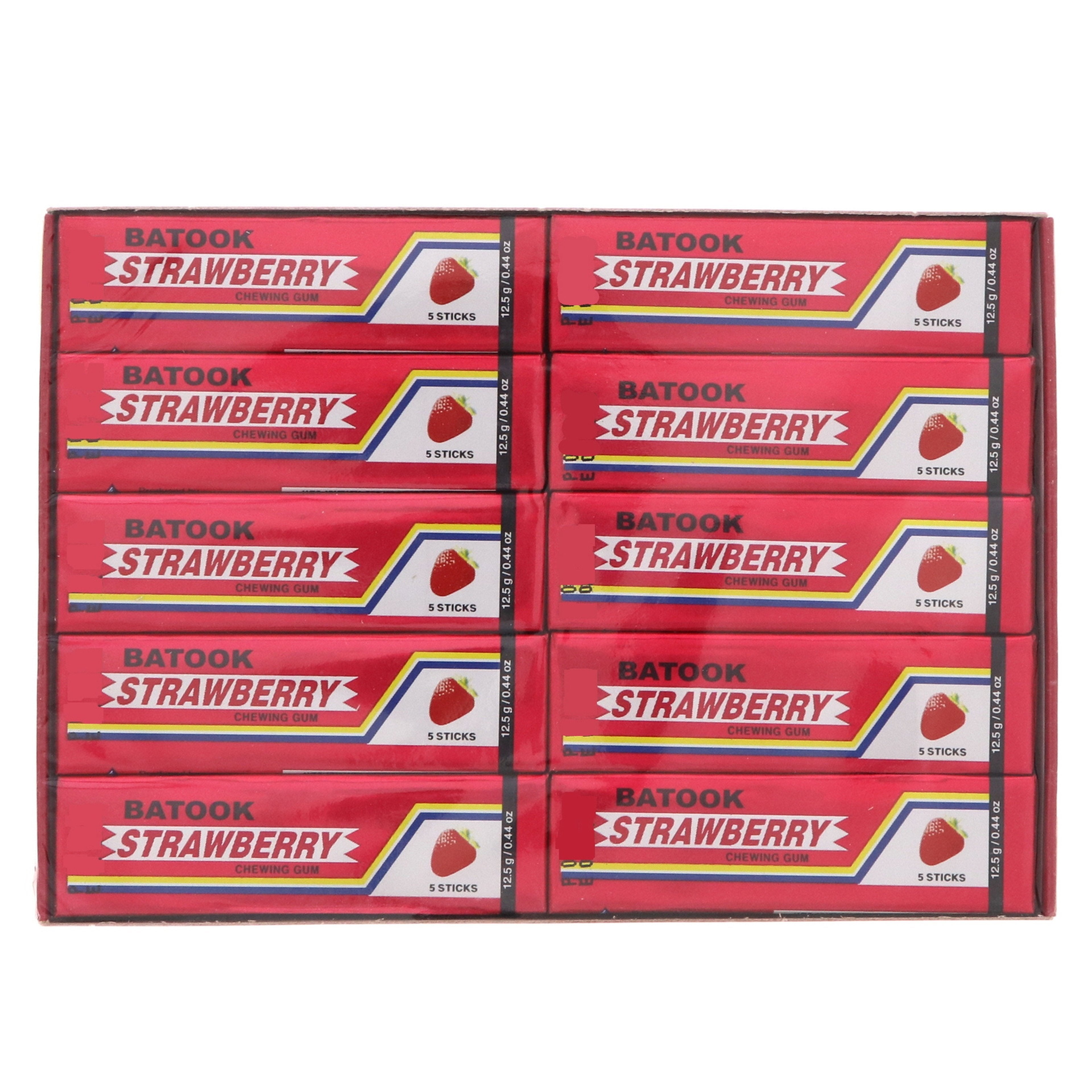 BATOOK STRAWBERRY CHEWING GUM 50 X 20 X 5 STICKS - Wholesale