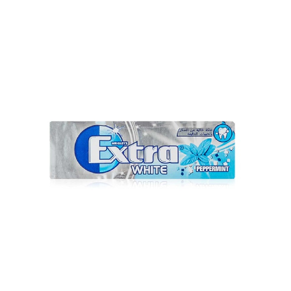WRIGLEY’S EXTRA WHITE PEPPERMINT CHEWING GUM 30 X 10 PCS, 20 X 30 X 10 PCS (WHITE) - Wholesale