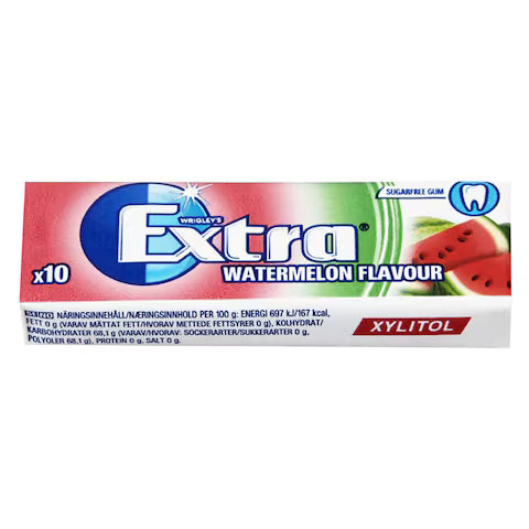 WRIGLEY’S EXTRA WATERMELON CHEWING GUM 30 X 10 PCS, 20 X 30 X 10 PCS (PINK) - Wholesale