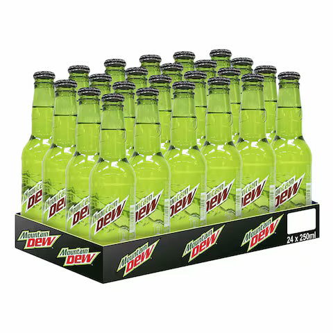 MOUNTAIN DEW GLASS BOTTLE 24 X 250 ML