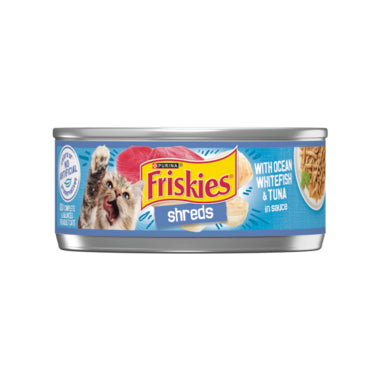 PURINA FRISKIES SHREDS WITH OCEAN WHITEFISH & TUNA 24 X 156 GM - Wholesale (Copy)