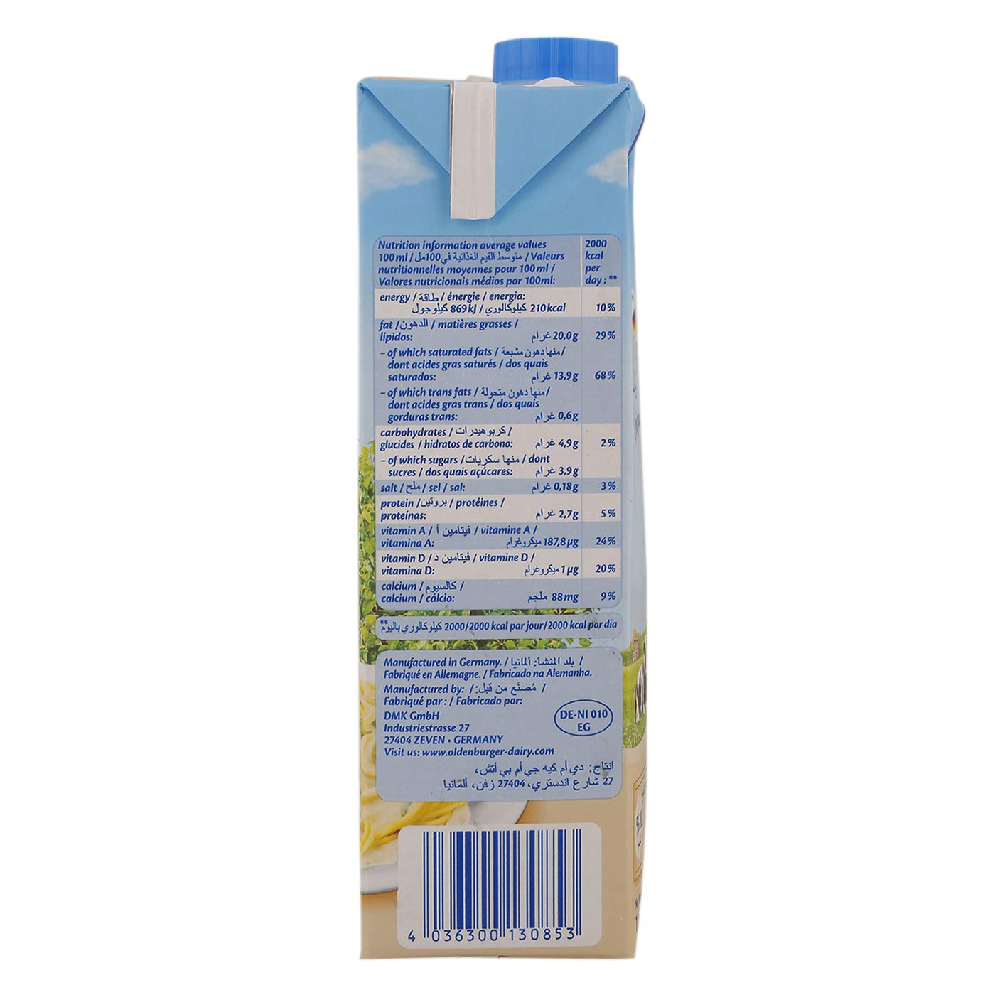 OLDENBURGER COOKING CREAM 1 LTR