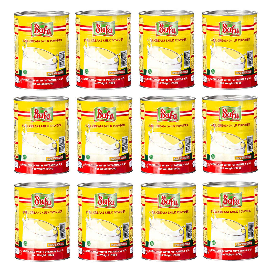 SAFA  MILK POWDER TIN 24 x 400g , 12 X 900g -wholesale