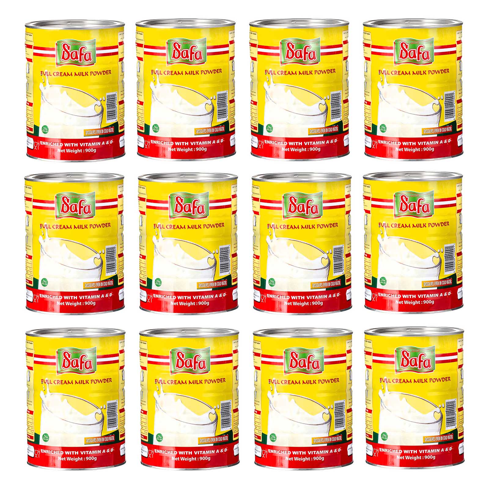 SAFA  MILK POWDER TIN 24 x 400g , 12 X 900g -wholesale